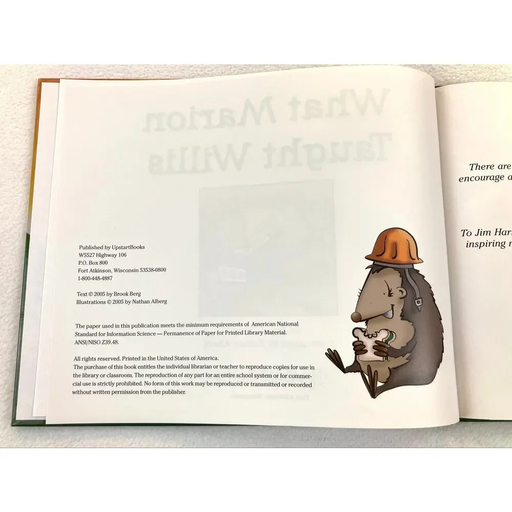What Marion Taught Willis Book by Brook Berg Kids Children Like New